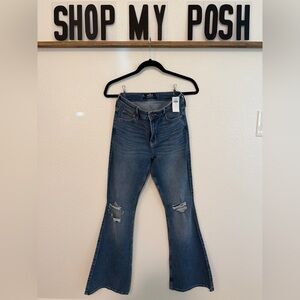 Hollister High Rise Flare Jeans Distressed Size 5R